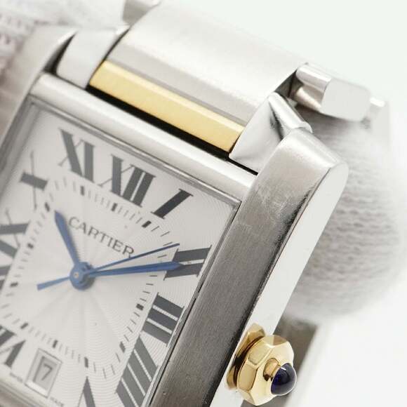 Cartier Tank Française LM W51005Q4 Silver Dial Watch for Men and Women - Picture 7 of 11